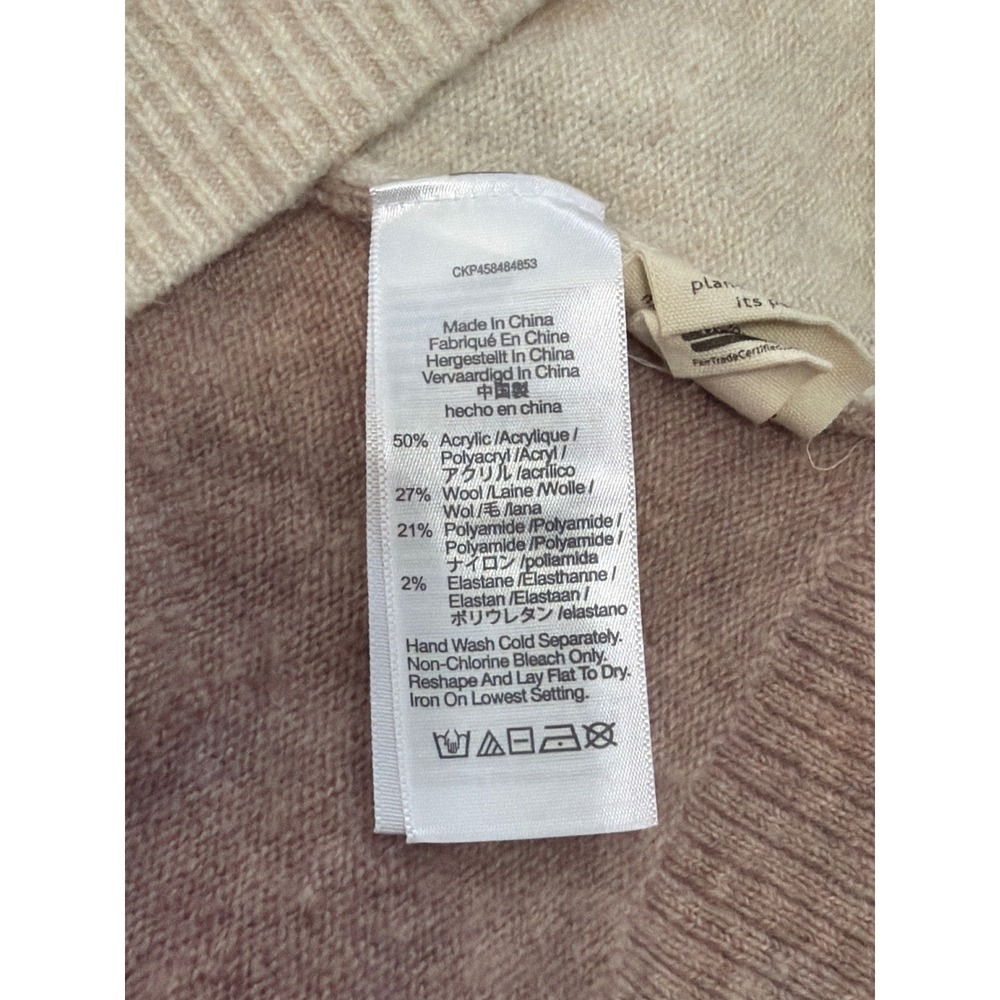 Madewell Redmond Womens Color Block Mock Neck Sweater Wool Blend Size Small‎ - Picture 5 of 5